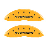 MGP 4 Caliper Covers Engraved Front & Rear With out stripes/Avenger Yellow finish black ch