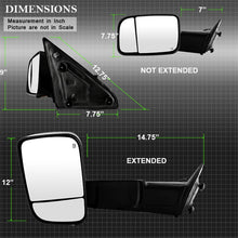 Carica l&#39;immagine nel visualizzatore di Gallery, Xtune Dodge Ram 1500 09-12 Extendable Heated Adjust Mirror Black HoUSing Left MIR-DRAM09S-PWH-L