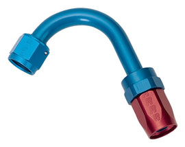 Russell Performance -10 AN Red/Blue 120 Degree Full Flow Swivel Hose End (With 1-1/4in Radius)