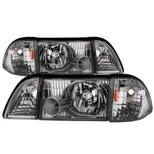 Cargar imagen en el visor de la galería, xTune Ford Mustang 87-93 OEM style Headlights 6pcs Amber - Chrome HD-JH-FM87-6PC-AM-C