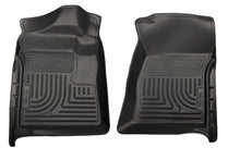 Laden Sie das Bild in den Galerie-Viewer, Husky Liners 07-12 Chevrolet Silverado/GMC Sierra Regular Cab WeatherBeater Black Floor Liners
