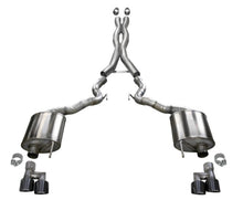 Charger l&#39;image dans la galerie, Corsa 18-20 Ford Mustang GT Convertible w/o Active Valves Xtreme Cat-Back w/ Black PVD 4in Tips