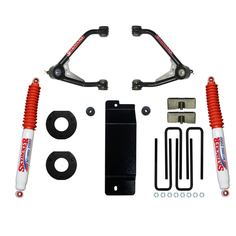 Skyjacker 17-18 GM 1500 4WD 3.5-4in UCA Lift Kit w/Rear Hydro 7000 Shocks