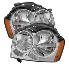 Laden Sie das Bild in den Galerie-Viewer, Xtune Jeep Grand Cherokee 05-07 Crystal Headlights Chrome HD-JH-JGC05-AM-C
