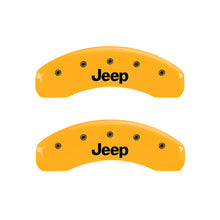 गैलरी व्यूवर में इमेज लोड करें, MGP 4 Caliper Covers Engraved Front &amp; Rear Jeep Yellow Finish Black Char 2004 Jeep Grand Cherokee