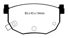 Carica l&#39;immagine nel visualizzatore di Gallery, EBC 99-01 Hyundai Elantra 2.0 Yellowstuff Rear Brake Pads