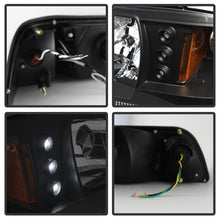 गैलरी व्यूवर में इमेज लोड करें, Spyder Ford Mustang 87-93 1PC LED (Replaceable LEDs)Crystal Headlights Black HD-YD-FM87-1PC-LED-BK