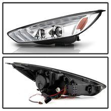 Cargar imagen en el visor de la galería, Spyder 15-18 Ford Focus Projector Headlights - Seq Turn Light Bar - Chrome PRO-YD-FF15-LBSEQ-C