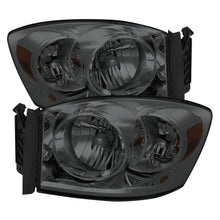 Load image into Gallery viewer, Xtune Dodge Ram 1500 06-08 / Ram 2500/3500 06-09 Amber Crystal Headlights Smoke HD-JH-DR06-AM-SM
