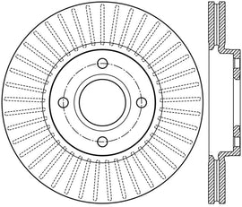 StopTech 2014 Ford Fiesta Right Front Disc Slotted Brake Rotor