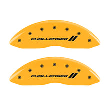 Carica l&#39;immagine nel visualizzatore di Gallery, MGP 4 Caliper Covers Engraved F &amp; R Stripes/Challenger Yellow Finish Black Char 2006 Dodge Charger