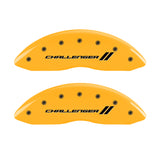 MGP 4 Caliper Covers Engraved F & R Stripes/Challenger Yellow Finish Black Char 2006 Dodge Charger