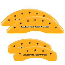 Cargar imagen en el visor de la galería, MGP Front set 2 Caliper Covers Engraved Front MGP Black finish silver ch