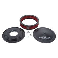 गैलरी व्यूवर में इमेज लोड करें, Edelbrock Air Cleaner Pro-Flo Series Round 14 In Diameter Cloth Element 3/8Indropped Base Black