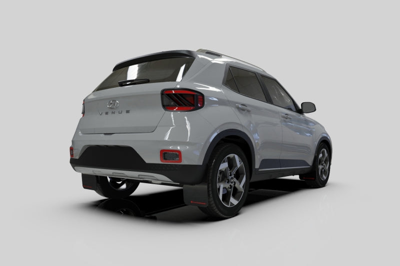 Rally Armor 2020-21 Hyundai Venue Black Mud Flap Blue Logo