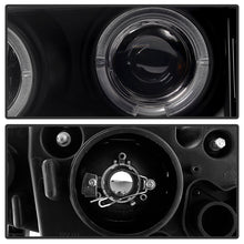 Carica l&#39;immagine nel visualizzatore di Gallery, Spyder BMW E46 3-Series 02-05 4DR Projector Headlights 1PC LED Halo Blk PRO-YD-BMWE4602-4D-AM-BK