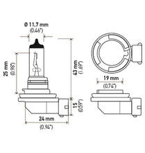Cargar imagen en el visor de la galería, Hella Bulb H11 12V 55W PGJ19-2 T4 LONG LIFE