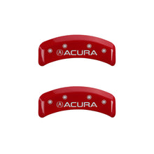 Carica l&#39;immagine nel visualizzatore di Gallery, MGP 4 Caliper Covers Engraved Front &amp; Rear Acura Red finish silver ch