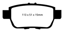 Cargar imagen en el visor de la galería, EBC 09-14 Acura TL 3.5 Ultimax2 Rear Brake Pads