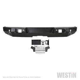 Westin 18-19 Jeep Wrangler JL WJ2 Rear Bumper w/  Sensors (Excl. Wrangler JK) - Textured Black - 2to4wheels