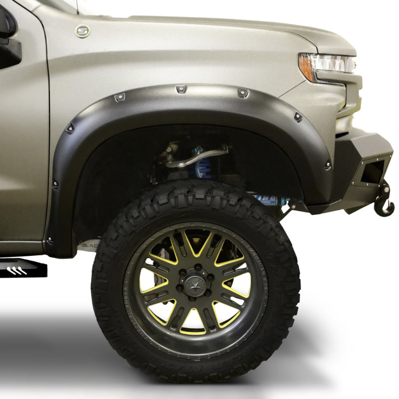 Lund 2019 Chevy Silverado 1500 RX-Rivet Style Textured Elite Series Fender Flares-Black (2Pc.Front)