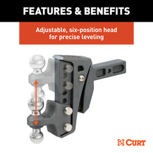 Carica l&#39;immagine nel visualizzatore di Gallery, Curt Rebellion XD 2in / 2-5/15in Cushion Hitch Ball Mount w/ 2in Shank