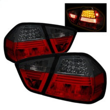 Laden Sie das Bild in den Galerie-Viewer, Spyder BMW E90 3-Series 06-08 4Dr LED Tail Lights Red Smoke ALT-YD-BE9006-LED-RS