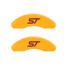 Charger l&#39;image dans la galerie, MGP 4 Caliper Covers Engraved Front &amp; Rear No bolts/ST Yellow finish black ch