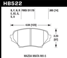 Laden Sie das Bild in den Galerie-Viewer, Hawk 06-11 Mazda Miata Mx-5 Front DTC-60 Race Brake Pads