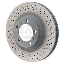 Carica l&#39;immagine nel visualizzatore di Gallery, SHW 15-16 Porsche 911 Carrera 4 GTS 3.8L w/o Ceramic Brake Right Frt Drilled-Dimpled MB Brake Rotor