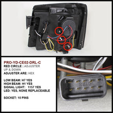 Laden Sie das Bild in den Galerie-Viewer, Spyder Cadillac Escalade 02-06 Projector Halogen Model- LED Halo DRL Smke PRO-YD-CE02-DRL-SM