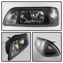 गैलरी व्यूवर में इमेज लोड करें, Spyder Ford Mustang 87-93 1PC LED (Replaceable LEDs)Crystal Headlights Black HD-YD-FM87-1PC-LED-BK