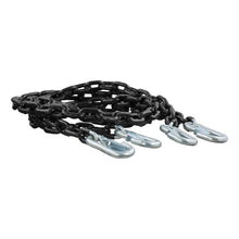 Load image into Gallery viewer, Curt 65in Safety Chains w/2 Snap Hooks Each (5000lbs Vinyl-Coated 2-Pack)