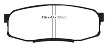Laden Sie das Bild in den Galerie-Viewer, EBC 08+ Lexus LX570 5.7 Greenstuff Rear Brake Pads