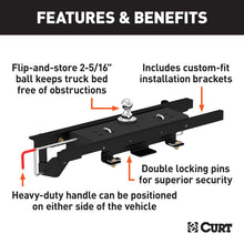 Load image into Gallery viewer, Curt 09-10 Ram 1500 Double Lock Gooseneck Hitch Kit w/Installation Brackets
