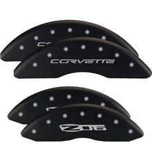 Cargar imagen en el visor de la galería, MGP Front set 2 Caliper Covers Engraved Front Bowtie Red finish silver ch