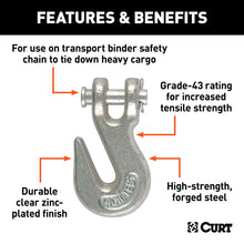 Load image into Gallery viewer, Curt 1/4in Clevis Grab Hook (2600lbs)