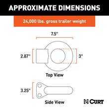 Load image into Gallery viewer, Curt Channel-Style Lunette Eye (24000lbs 3in I.D. Raw)