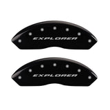 MGP 4 Caliper Covers Engraved Front & Rear Explorer Black finish silver ch