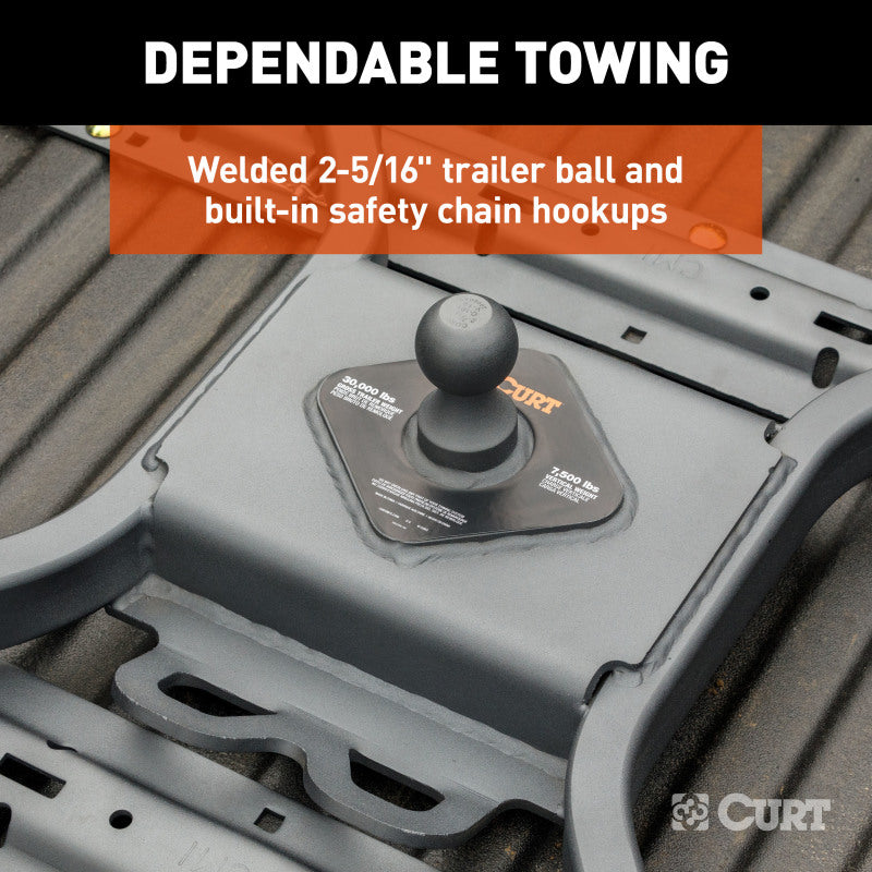 Curt Spyder 5th Wheel Rail Gooseneck Hitch with 2-5/16" Ball - 30K