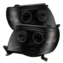 Cargar imagen en el visor de la galería, Spyder Toyota Tacoma 05-11 Projector Headlights LED Halo LED Blk Smke PRO-YD-TT05-HL-BSM