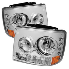 Carica l&#39;immagine nel visualizzatore di Gallery, Spyder Chevy Silverado 1500 99-02 ( Not Fit HD Model)LED Crystal Headlights Chr HD-YD-CS99-1PC-AM-C
