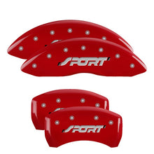 Charger l&#39;image dans la galerie, MGP 4 Caliper Covers Engraved Front &amp; Rear MGP Red finish silver ch