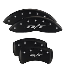 Laden Sie das Bild in den Galerie-Viewer, MGP 4 Caliper Covers Engraved Front &amp; Rear RT Black finish silver ch