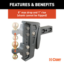 Carica l&#39;immagine nel visualizzatore di Gallery, Curt Rebellion XD 2.5in Cushion Hitch Ball Mount