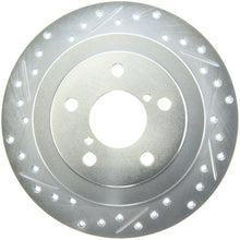 Laden Sie das Bild in den Galerie-Viewer, StopTech Select Sport 98-08 Subaru Forester Slotted and Drilled Right Rear Rotor