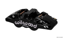गैलरी व्यूवर में इमेज लोड करें, Wilwood Caliper-Aero4-L/H - Black 1.62/1.38in Pistons 1.25in Disc