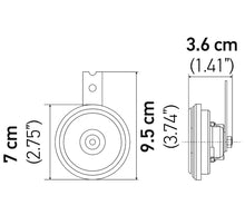 Carica l&#39;immagine nel visualizzatore di Gallery, Hella Horn Bl Blk Disc Ht Mcycle 12V Univ