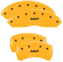 Charger l&#39;image dans la galerie, MGP 4 Caliper Covers Engraved Front &amp; Rear MGP Yellow Finish Black Char 2019 Chevrolet Blazer