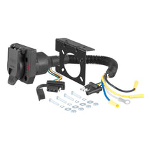 Load image into Gallery viewer, Curt Dual-Output Electrical Adapter w/Tester (Adds 7-Way RV Blade to 4-Way Flat)